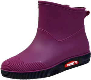 Rain Boots Women Wide Feet Mens Grounded Footwear Booties with Heel Slip On Barefoot Shoes Mens Rain Boots Slip On Non-Slip Rubber Waterproof Mens Boots Casual
