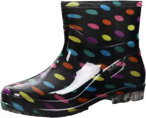 Rain Boots Women Wide Feet Mens Grounded Footwear Small Heel Booties Non Slip Work Barefoot Shoes Women's Mid Calf Rain Boots Waterproof Fashion Womens Chelsea Boots