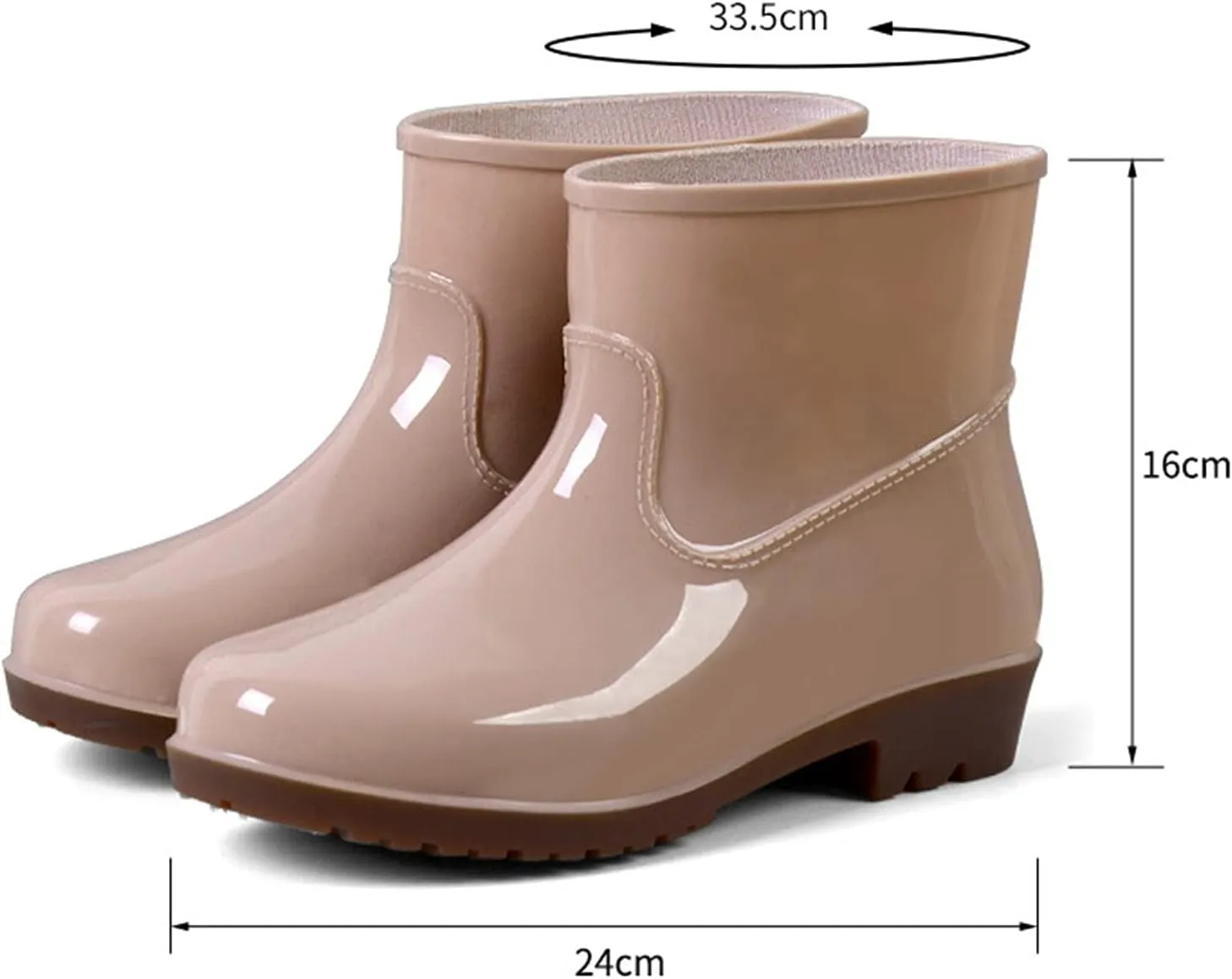 Rain Boots Women Women's Ankle Rain Boots Waterproof Garden Shoes Outdoor Work Boot for Hunting Gardening Farming