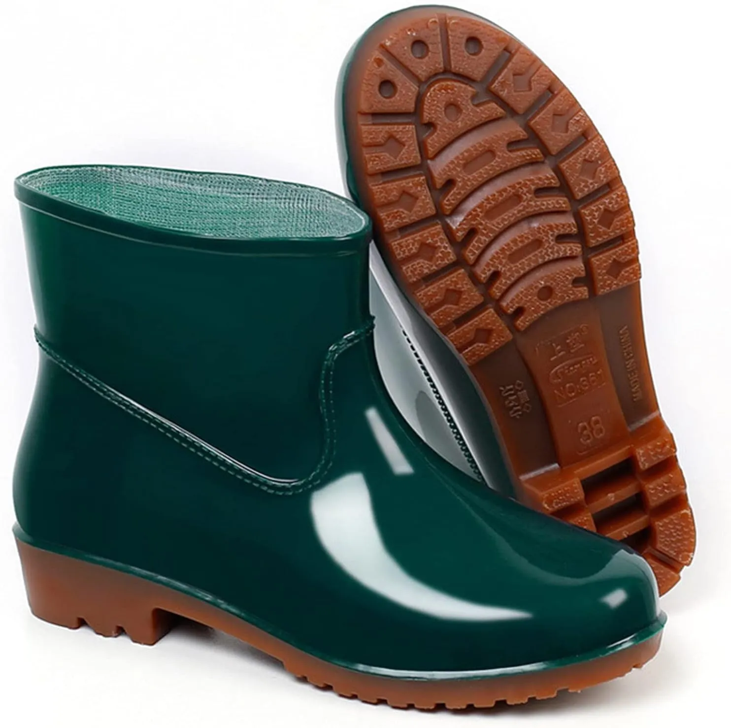 Rain Boots Women Women's Ankle Rain Boots Waterproof Garden Shoes Outdoor Work Boot for Hunting Gardening Farming