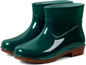 Rain Boots Women Women's Ankle Rain Boots Waterproof Garden Shoes Outdoor Work Boot for Hunting Gardening Farming