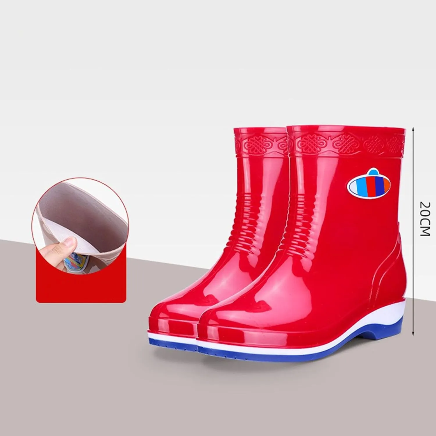 Rain Boots Women Women's Short Rain Boots Waterproof Garden Shoes Outdoor Rain Shoes for Hunting Gardening Farming