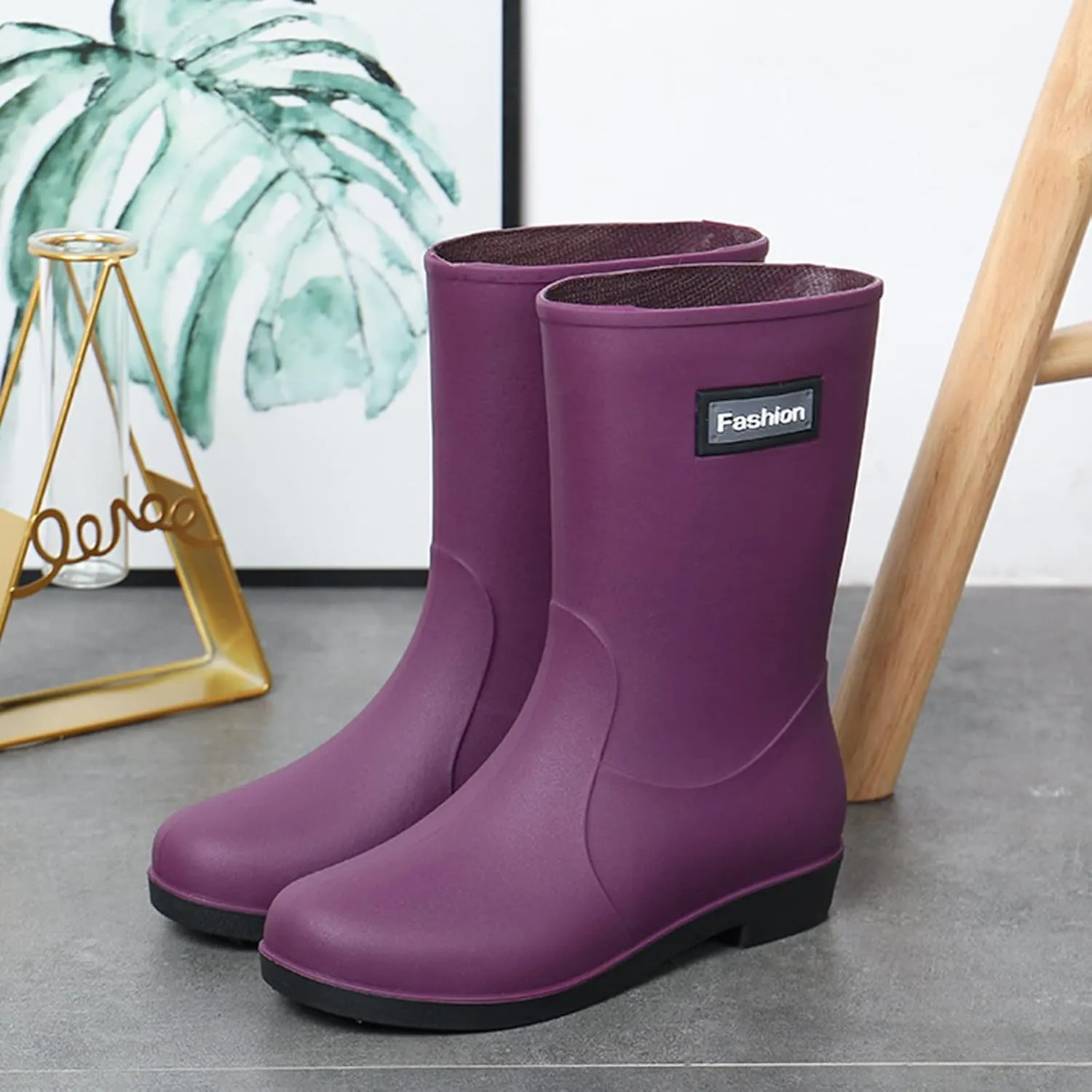 Rain Boots Women Women's Short Rain Boots Waterproof Garden Shoes Outdoor Rain Shoes for Hunting Gardening Farming