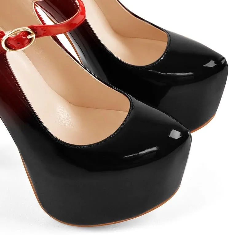richealnini Women's Platform Mary Jane High Heels Pumps Wedding Party Dress