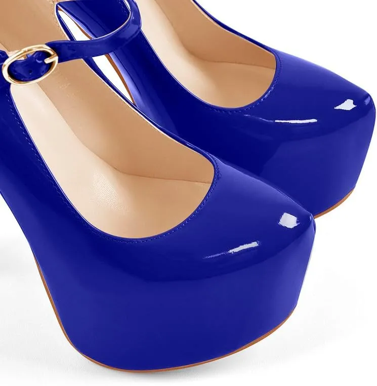 richealnini Women's Platform Mary Jane High Heels Pumps Wedding Party Dress