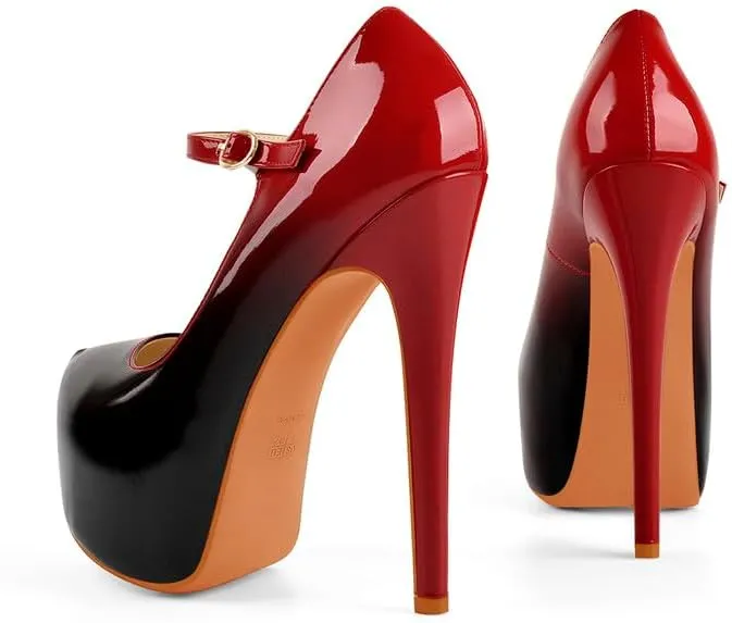 richealnini Women's Platform Mary Jane High Heels Pumps Wedding Party Dress