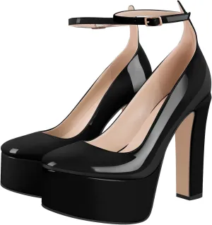 richealnini Women's Platform Mary Jane High Heels Pumps Wedding Party Dress