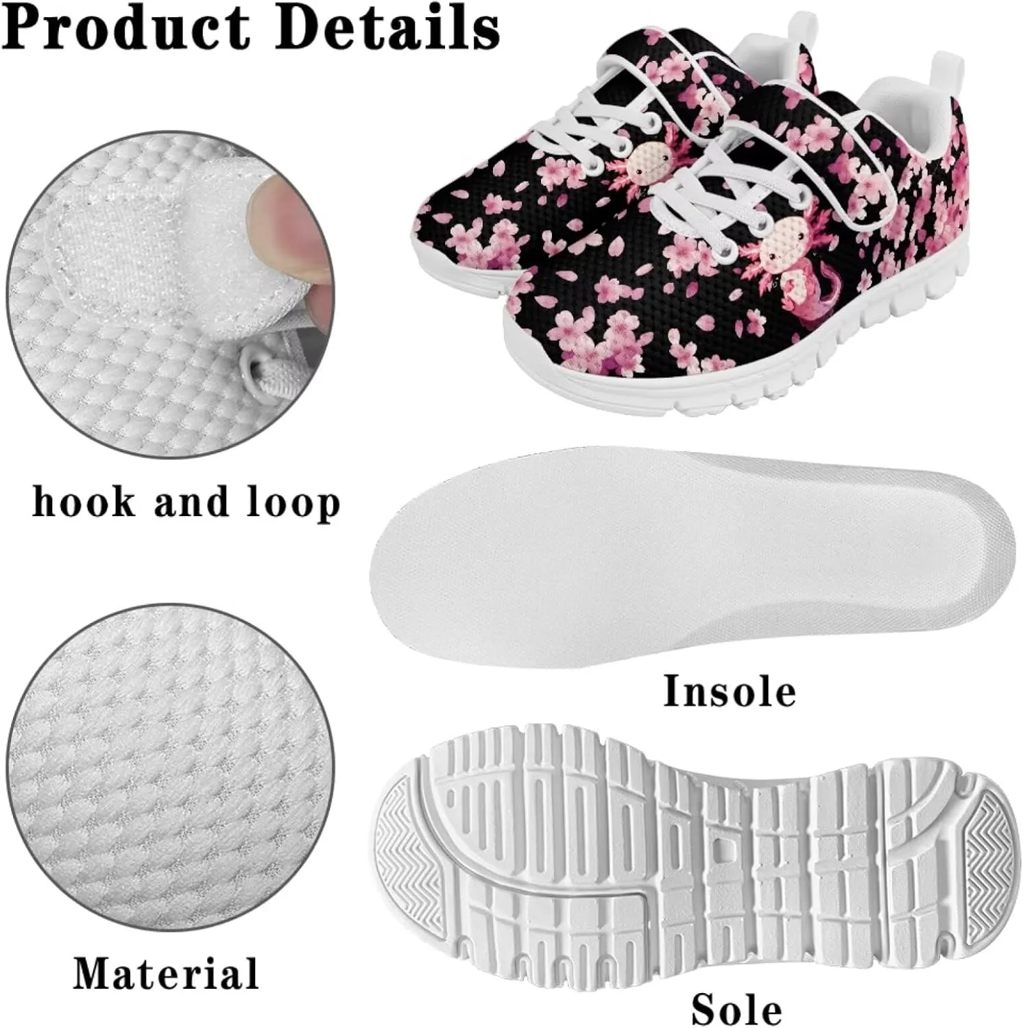 Running Athletic Shoes for Girls Slip On Tennis Shoes Kids Gym Shoes