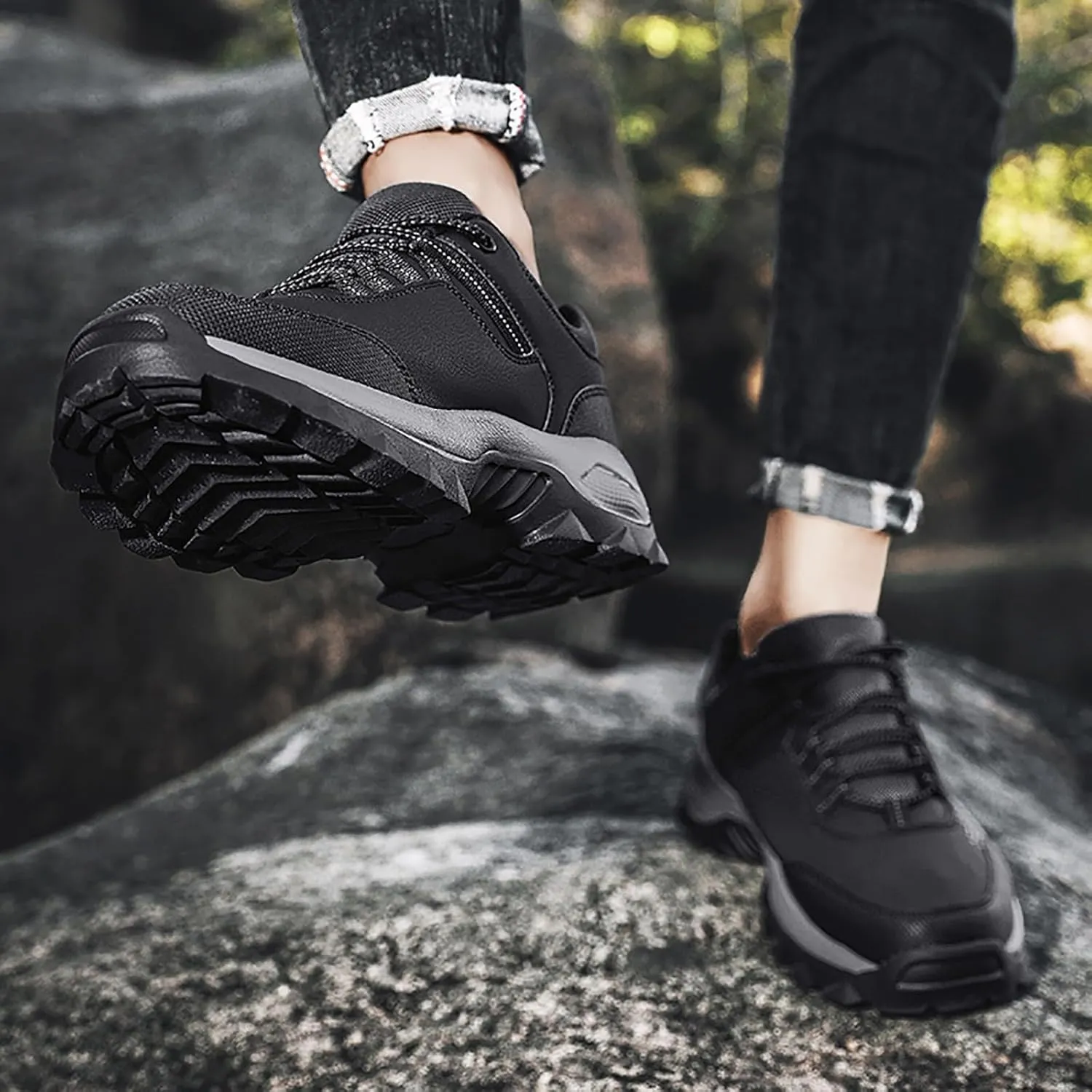 Running Shoes for Men Slip on Hiking Shoes Comfortable Cushioning Sneakers with Arch Support Tennis Shoes Casual Walking Shoes Fall Winter House Work Athletic Workout