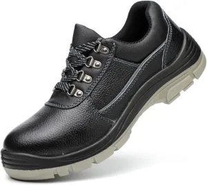 Safety Shoes with Steel Toe Cap, Puncture- Proof& Shock- Absorbing Safety Trainers Mens Womens Work Boots Lightweight Non-Slip (Color : Black, Size : 8.5 US)