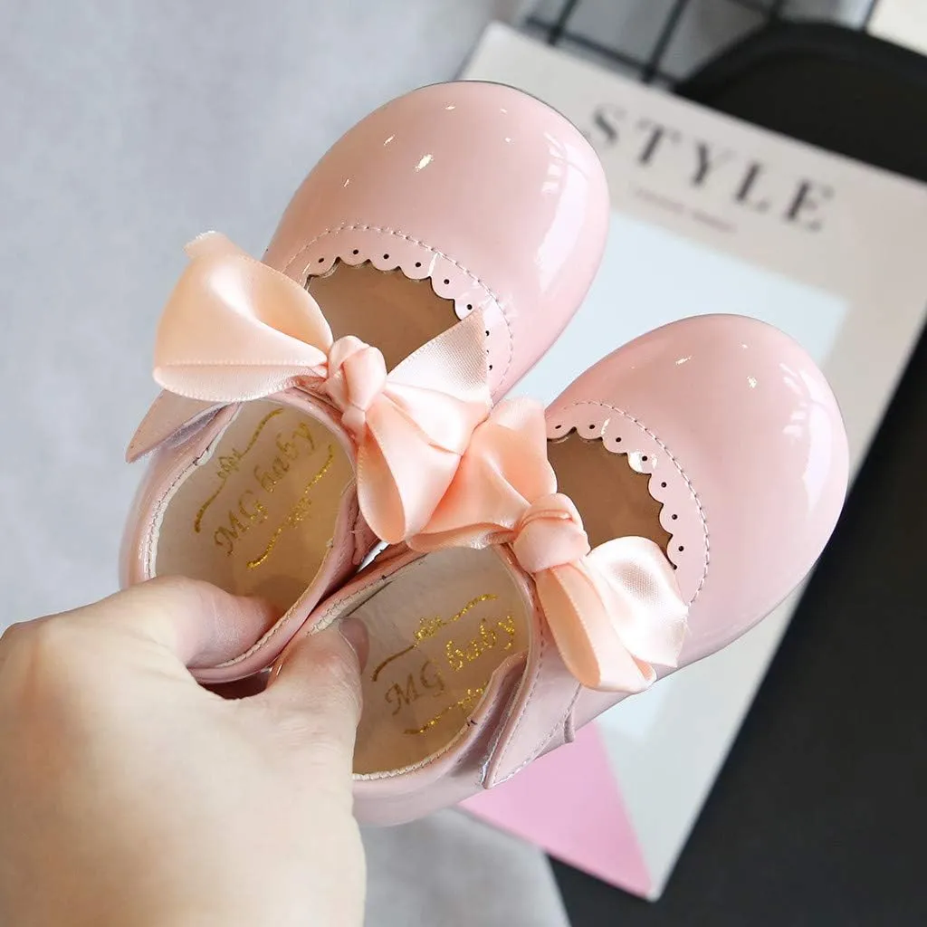 Shoes for Girls,Toddler Girls Infant Baby Shoes Knot Kids Leather Princess Sandals Baby Shoes Soft 0-7 Years