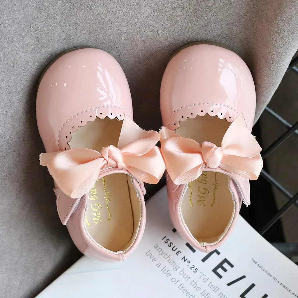 Shoes for Girls,Toddler Girls Infant Baby Shoes Knot Kids Leather Princess Sandals Baby Shoes Soft 0-7 Years