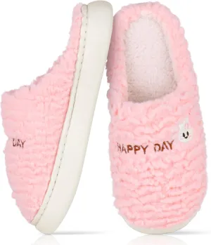 Slippers for Women-Fuzzy Memory Foam Slippers Soft Lightweight Warm Slip On House Slippers,Anti-Skid Cozy Plush for Indoor Outdoor Slipper