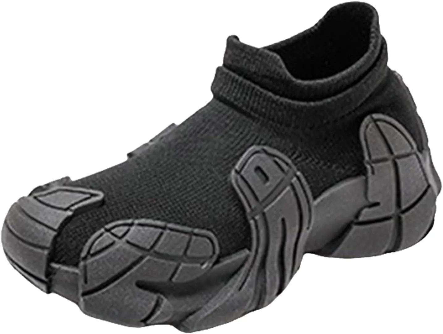 Sneakers for Girls Elastic Knit Breathable Sneakers Kids Lightweight Non Slip Sneakers Outdoor Running Athletic Shoes