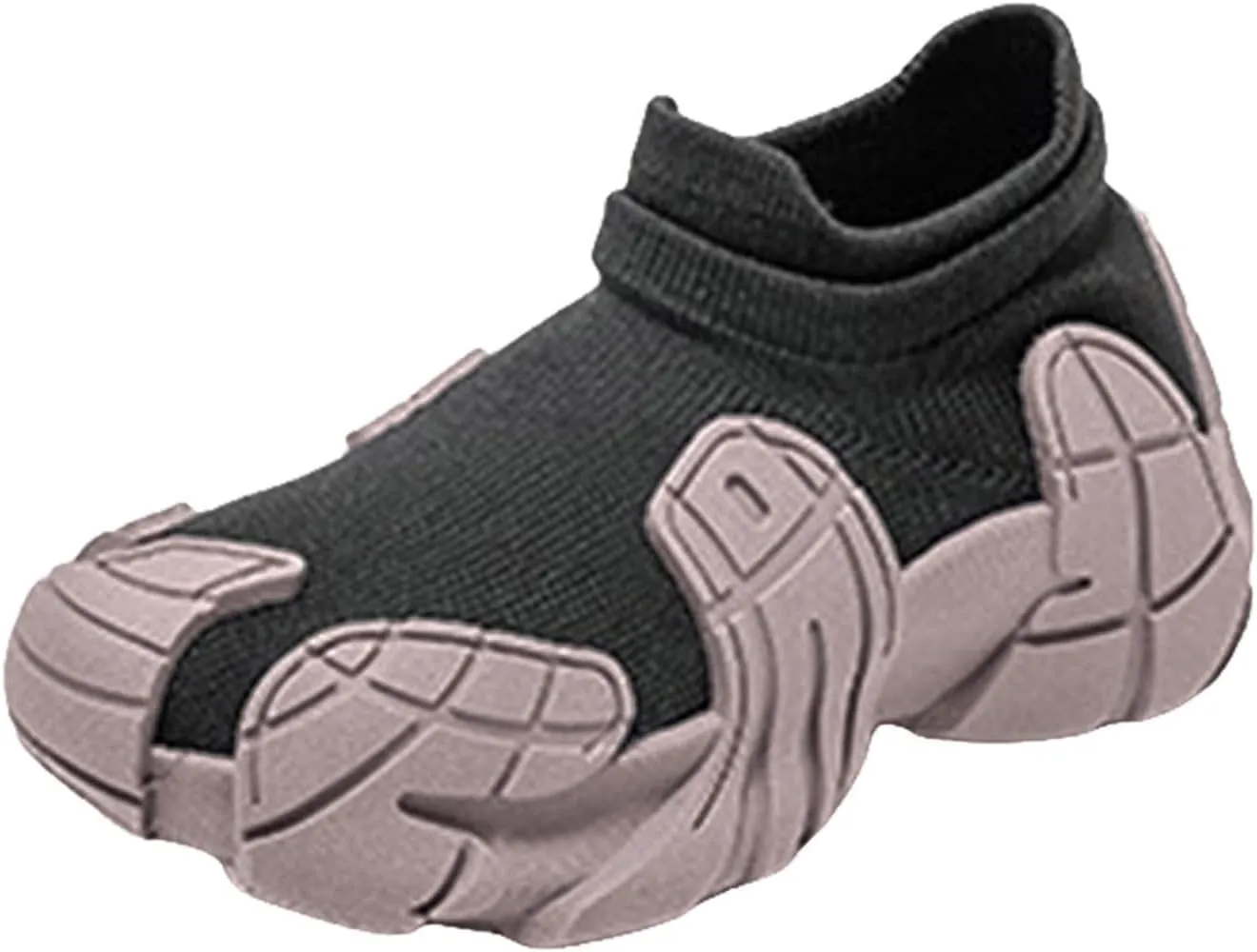 Sneakers for Girls Elastic Knit Breathable Sneakers Kids Lightweight Non Slip Sneakers Outdoor Running Athletic Shoes
