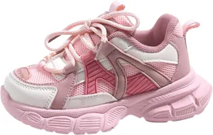Sneakers for Girls Fashion Tennis Sports Sneaker Kids Lightweight Comfortable Breathable Lace-up Running Athletic Shoes