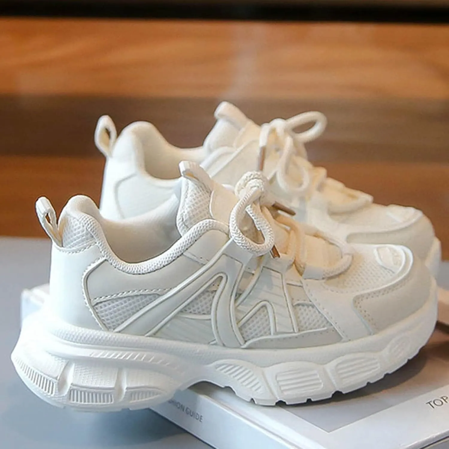 Sneakers for Girls Fashion Tennis Sports Sneaker Kids Lightweight Comfortable Breathable Lace-up Running Athletic Shoes