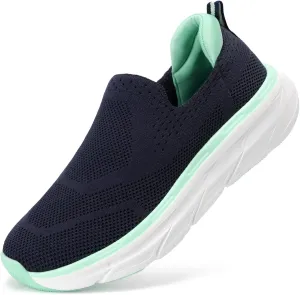 STQ Slip on Sneakers Women Walking Shoes with Arch Support Comfortable Non-Slip Nurse Shoes