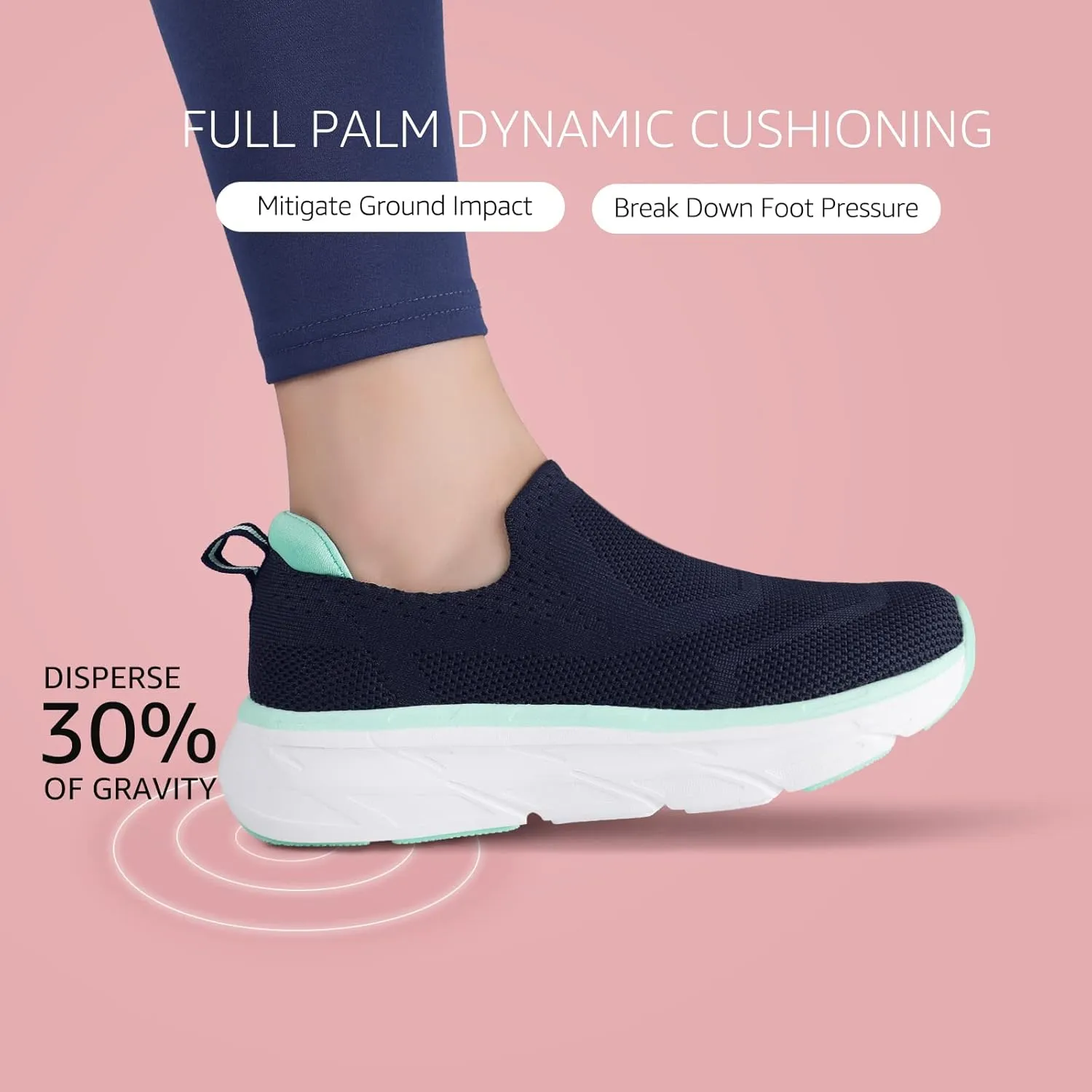 STQ Slip on Sneakers Women Walking Shoes with Arch Support Comfortable Non-Slip Nurse Shoes