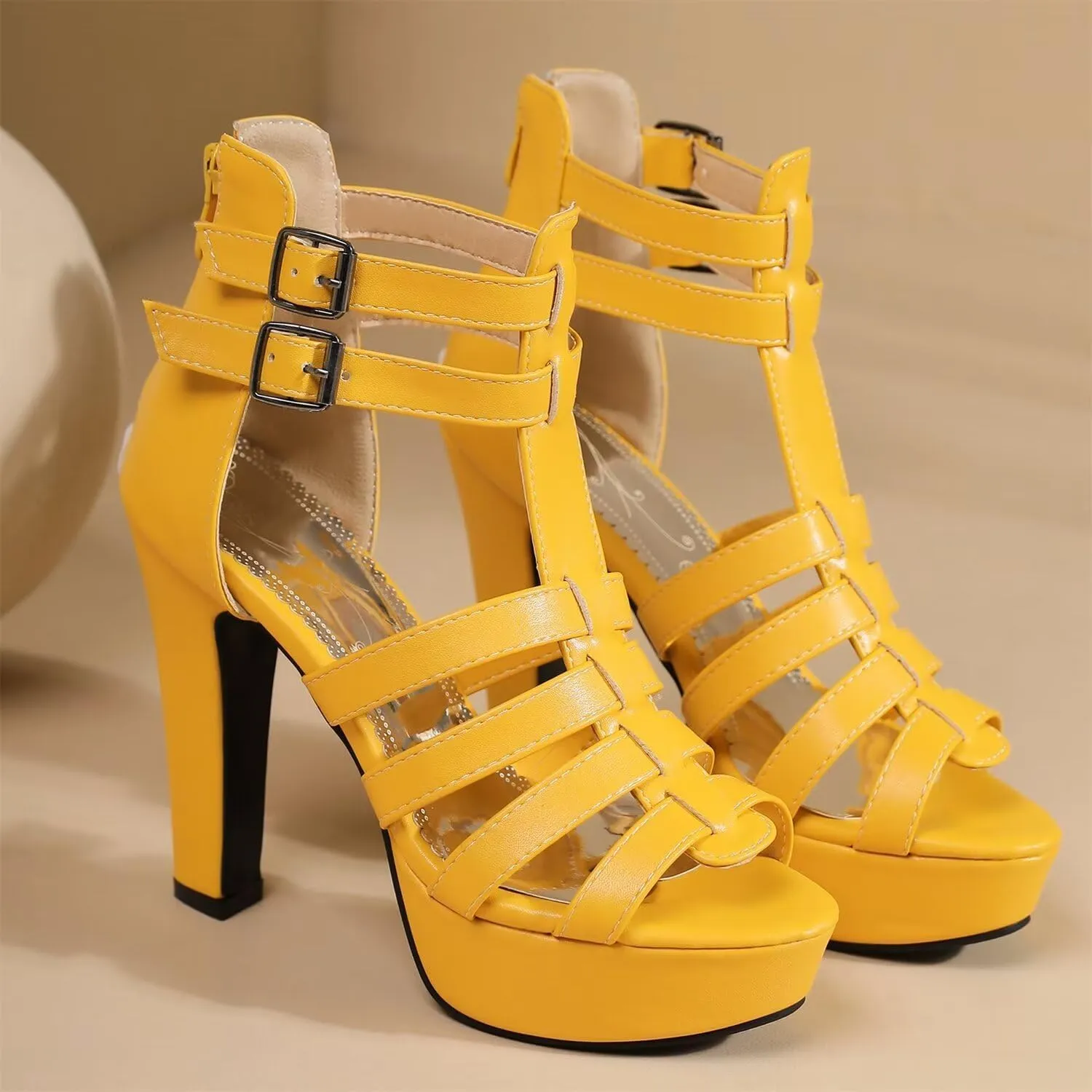 Summer Shoes For Women Sandals Platform High Heels Peep Toe White Red Party Dance Pumps Shoes Ladies Large Size