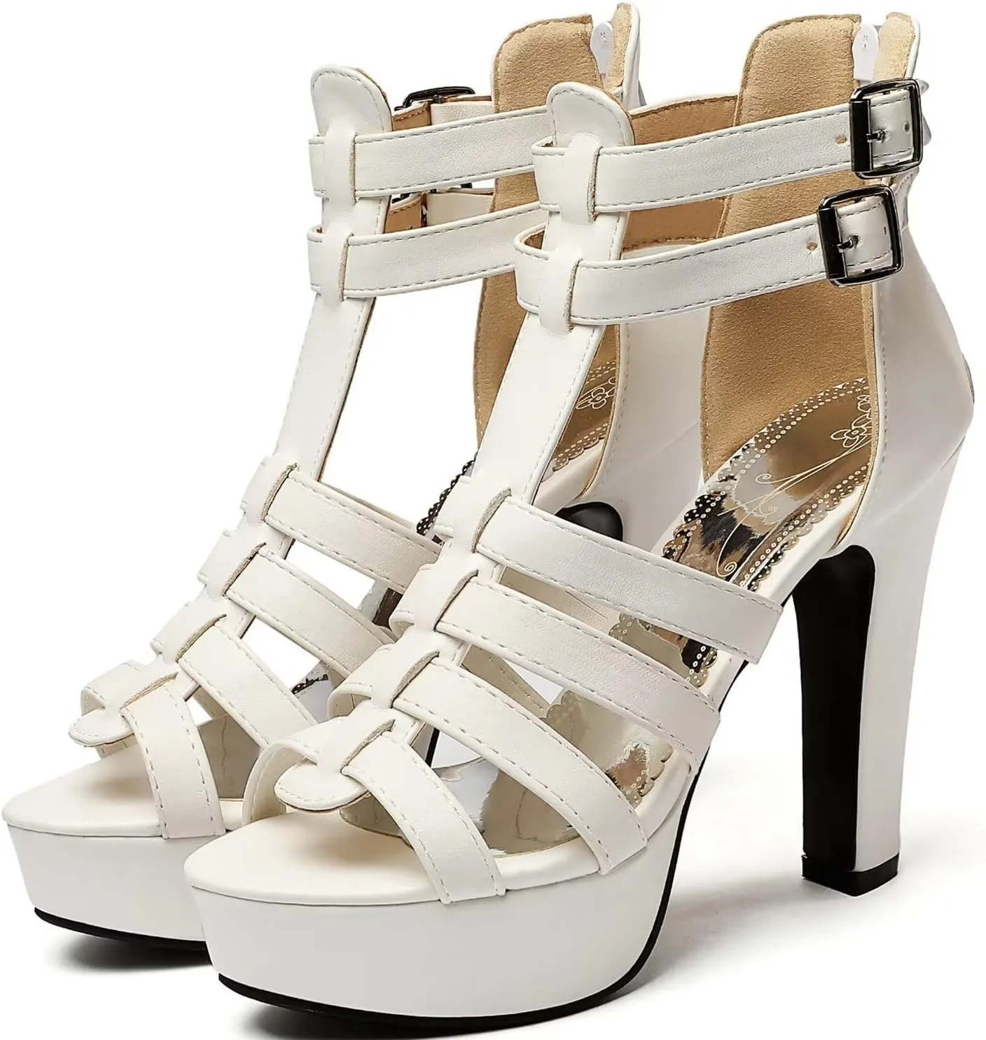 Summer Shoes For Women Sandals Platform High Heels Peep Toe White Red Party Dance Pumps Shoes Ladies Large Size