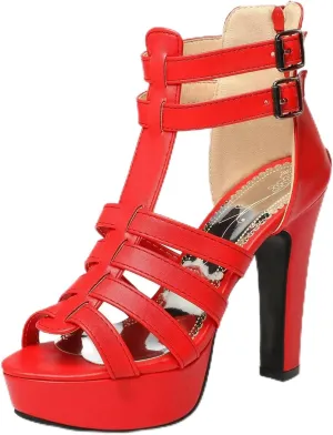 Summer Shoes For Women Sandals Platform High Heels Peep Toe White Red Party Dance Pumps Shoes Ladies Large Size