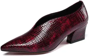TinaCus Handmade Women's Patent Leather Slip On Printed Snakeskin Casual Shoes