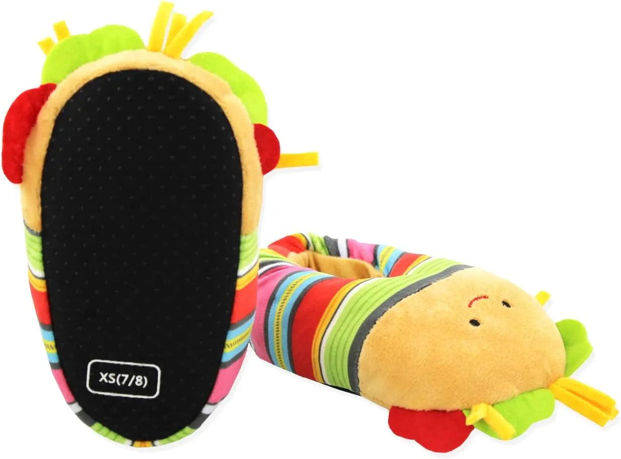 Toddler and Kids Ultra Soft Plush Mooshy Stuffed Novelty Slippers