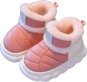 Toddler Snow Ankle Boots for Girls Cozy Plush Lined Boots Newborn Infant Soft Cozy Shoes Warm Non Slip Shoes