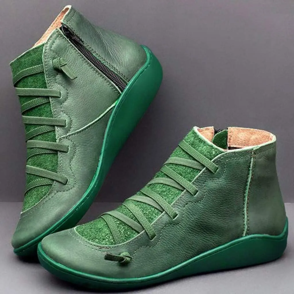 Wide Width Boots for Women Lightweight Lace Up Casual Sneaker Comfy Orthopedic Arch Support Walking Work Outdoor Hiking Ankle Boots