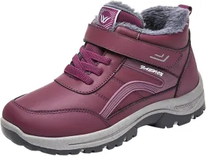 Women Boots Winter Black Short Slip On Boots Ladies Snow Boots for Women Winter Warm Fur Lined Womens Fur Lined Slip On Boot Cowboy Boots for Women Men Winter Booties