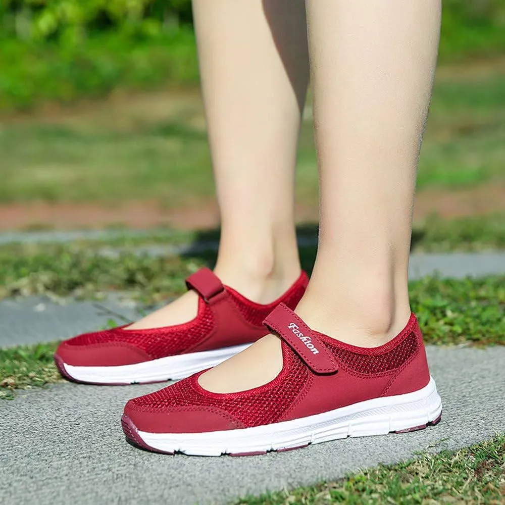 Women Mesh Sneakers Summer Slip On Sandals Comfortable Wide Width Walking Shoes Orthopedic Sandals With Arch Support