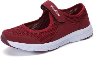 Women Mesh Sneakers Summer Slip On Sandals Comfortable Wide Width Walking Shoes Orthopedic Sandals With Arch Support