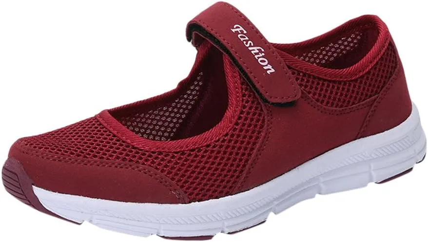 Women Mesh Sneakers Summer Slip On Sandals Comfortable Wide Width Walking Shoes Orthopedic Sandals With Arch Support
