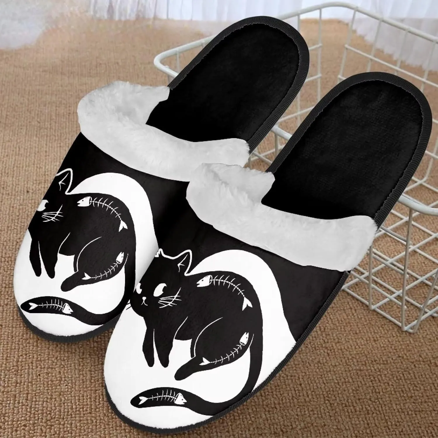 Women Slippers Plush Cozy Fuzzy Slippers Anti-Skid Sole Plush Slippers for Women Fluffy Indoor Outdoor Shoe