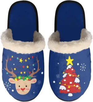 Women Slippers Plush Cozy Fuzzy Slippers Anti-Skid Sole Plush Slippers for Women Fluffy Indoor Outdoor Shoe