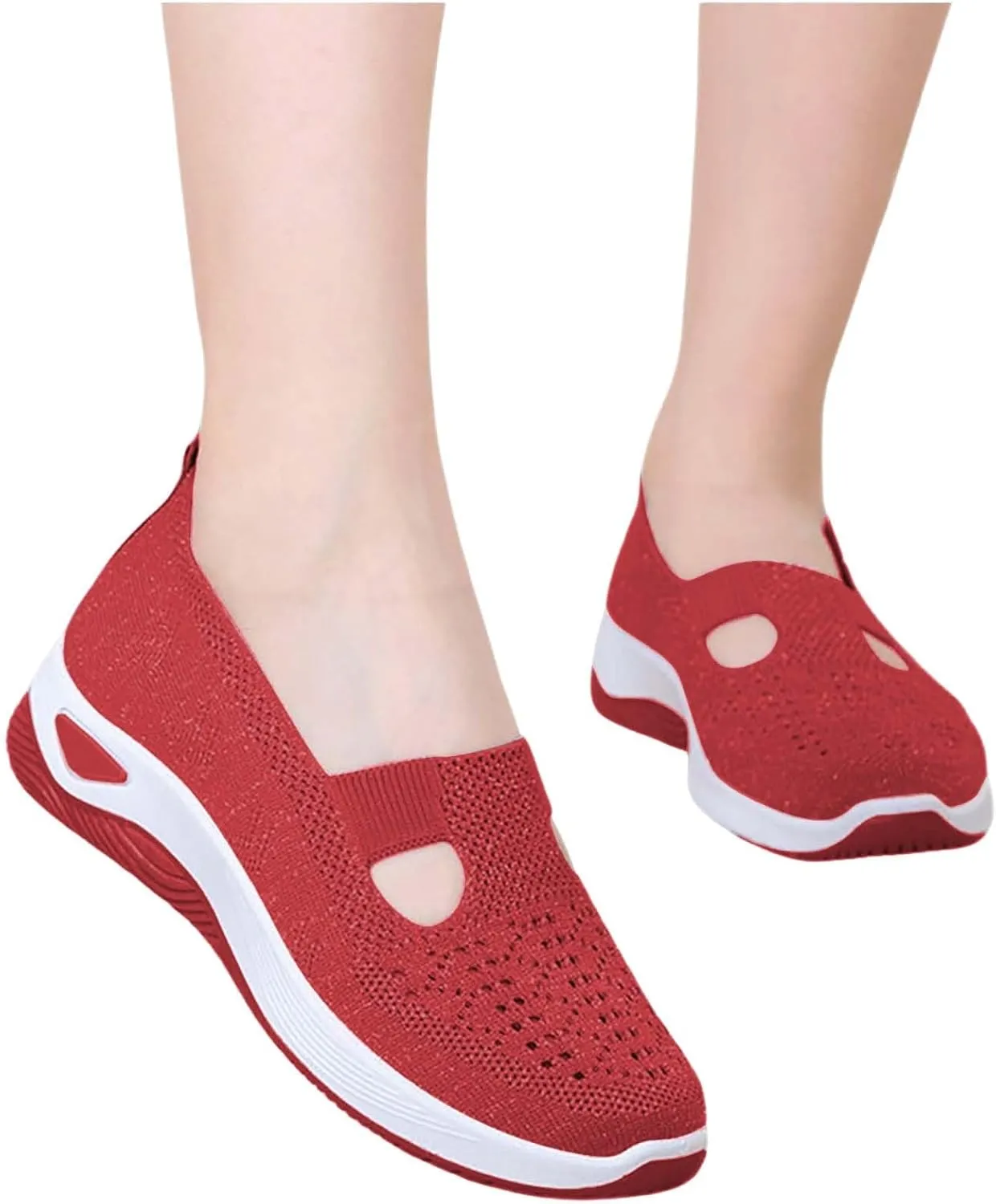Women Walking Shoes Sock Sneakers Slip-On Breath Mens Tennis Shoes Mesh Men's Casual Shoes Women's Fashion Sneakers Black Tennis Shoe Trainers Shoe