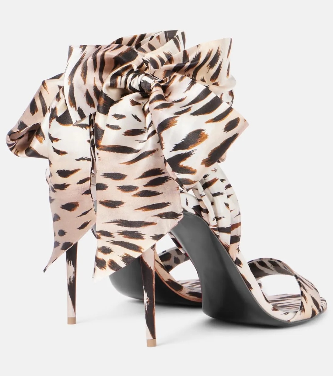 Women's Ankle Strap High Heel Sandals Elegant Satin Bridal Shoes Bow Stiletto Dress High Heels For Party Wedding