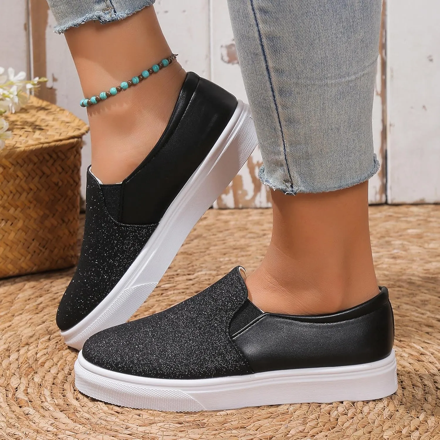 Women's Athletic Shoes Slip on Shoes Women Comfortable Womens Slip on Lightweight Casual Tennis Sneakers