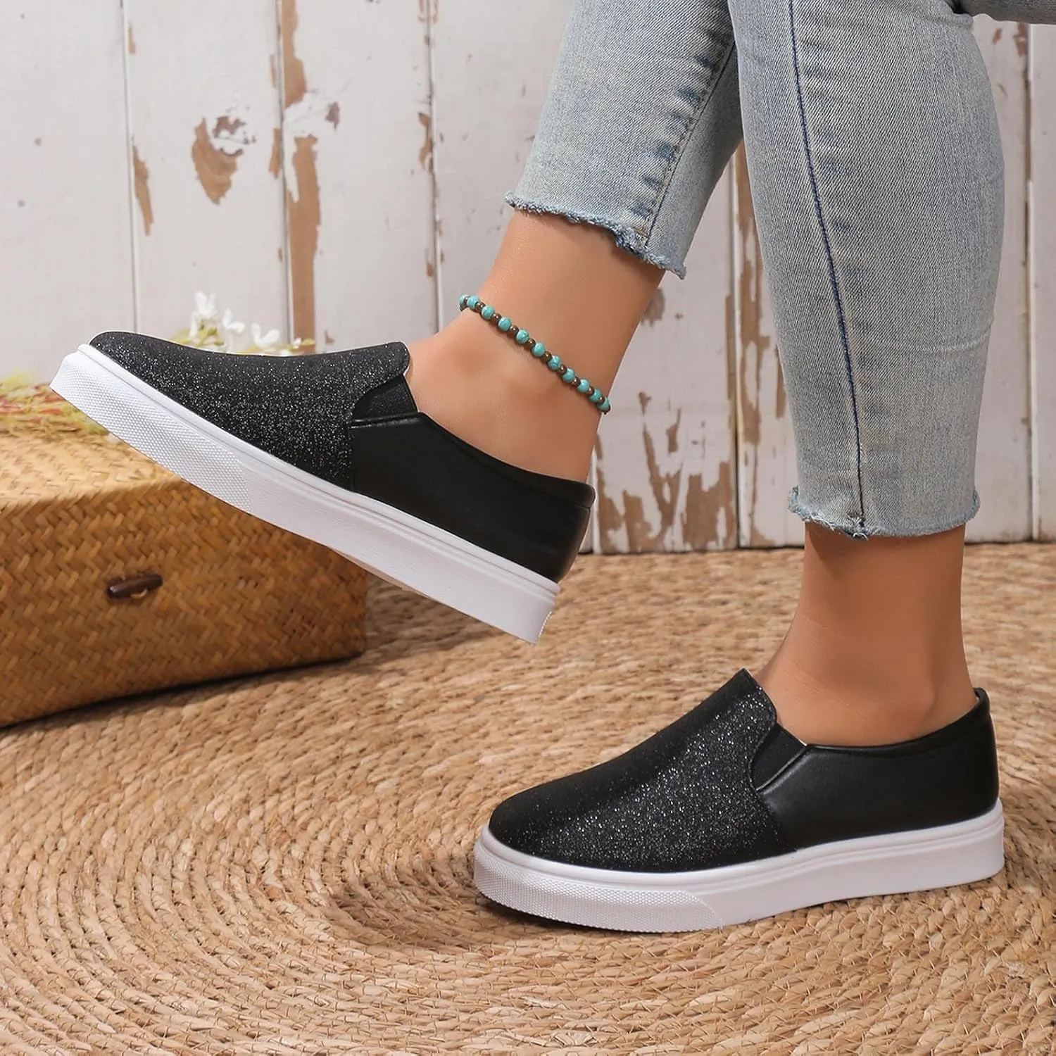 Women's Athletic Shoes Slip on Shoes Women Comfortable Womens Slip on Lightweight Casual Tennis Sneakers