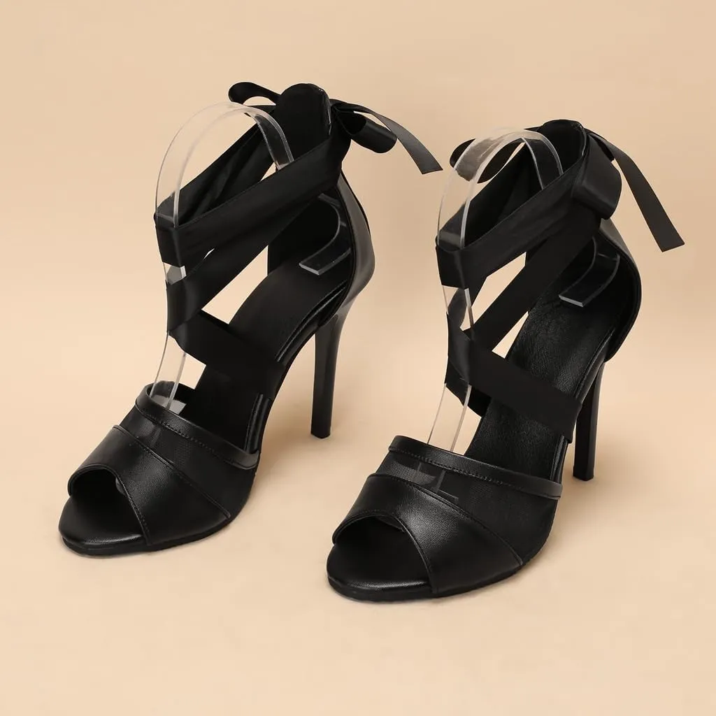 Women's Fashion Stilettos High Heels Dressy Sandals Cross Strappy Peep Toe Elegant Wedding Party Heeled Sandal