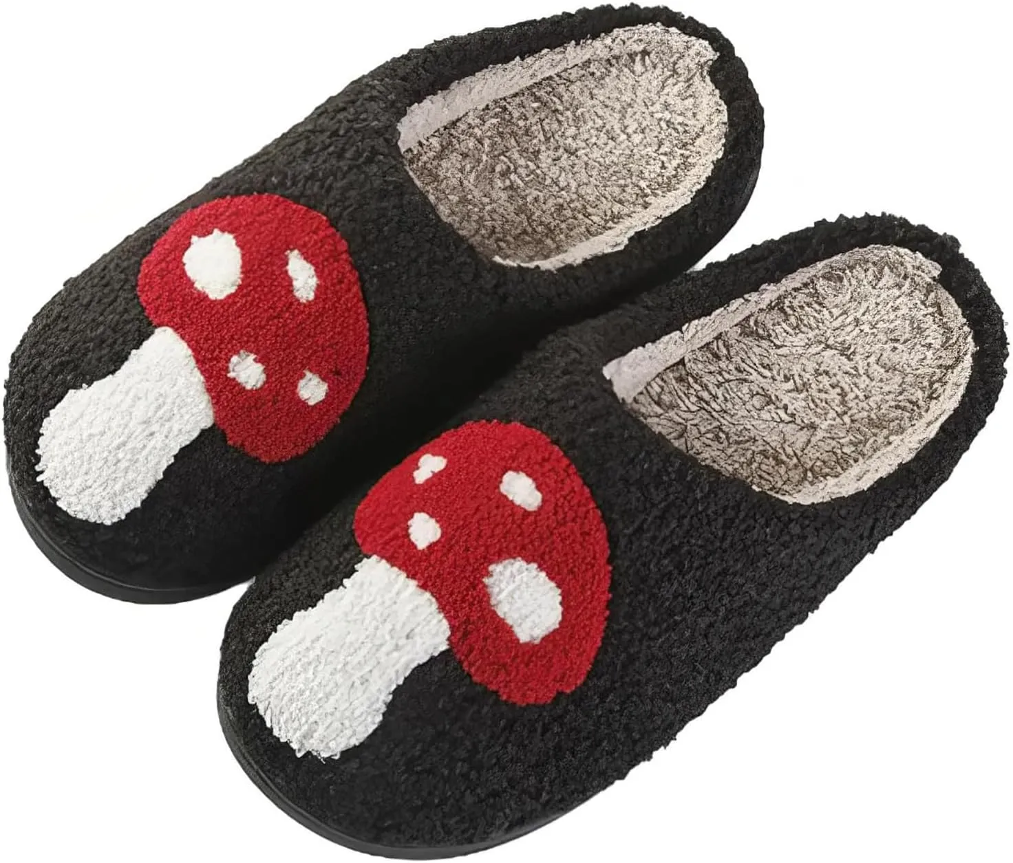 Women's Men's Cute Fuzzy Heart Slippers Memory Foam Fluffy Couple Slippers Cozy House Indoor Outdoor Shoes
