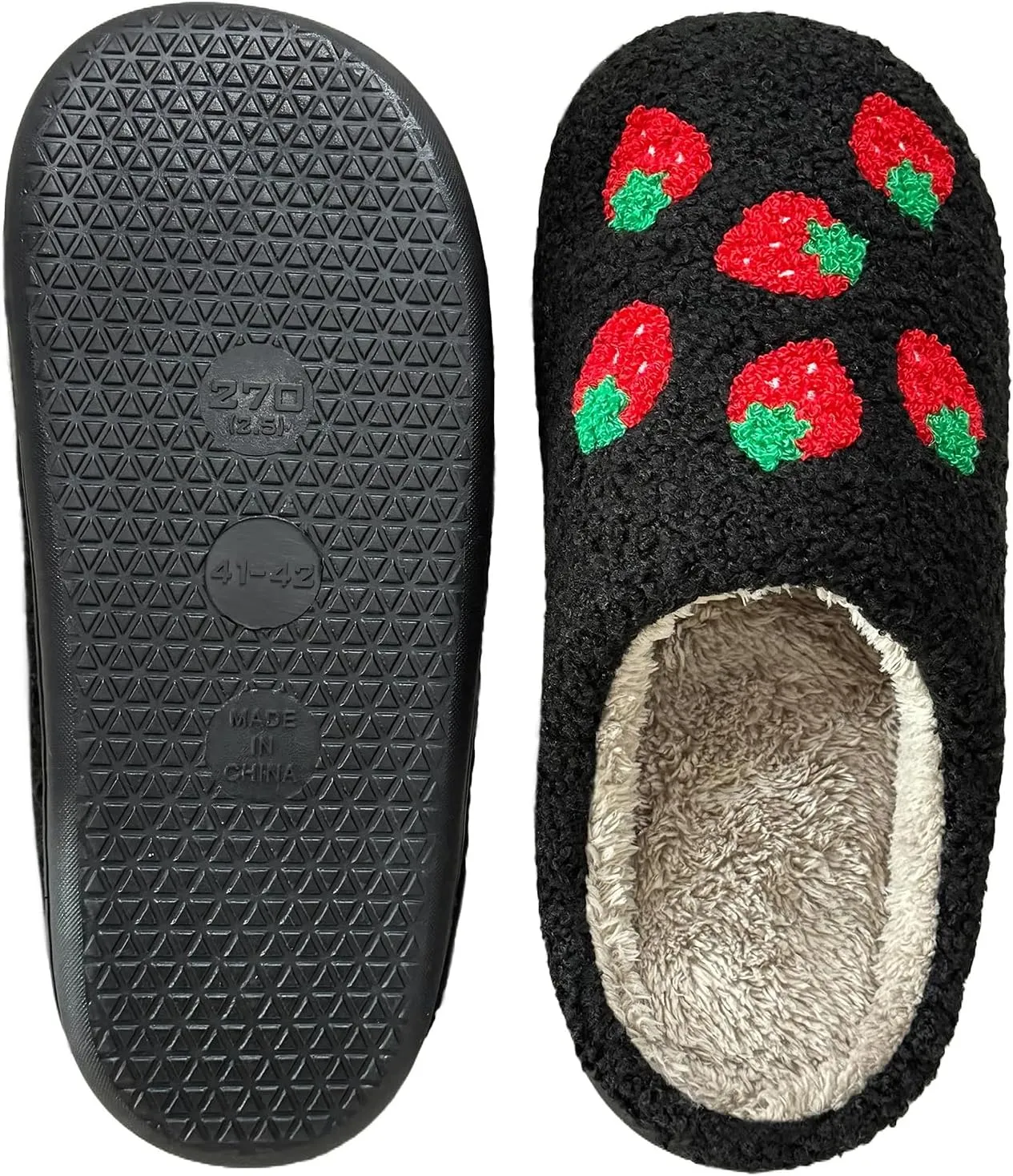Women's Men's Cute Fuzzy Heart Slippers Memory Foam Fluffy Couple Slippers Cozy House Indoor Outdoor Shoes