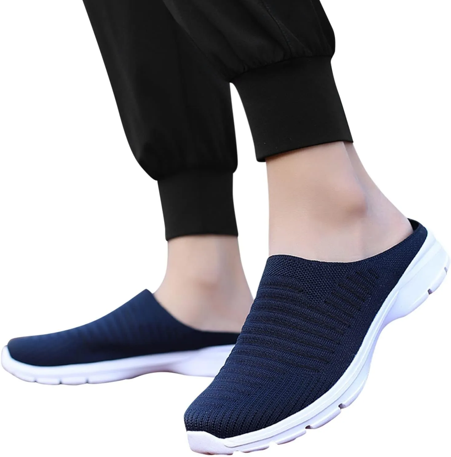 Women's Mesh Breathable Shoes Casual Flying Woven Orthopedic Sneaker Knit Slip On Walking Shoes Wide Width Dress𝐲 Flat𝐬