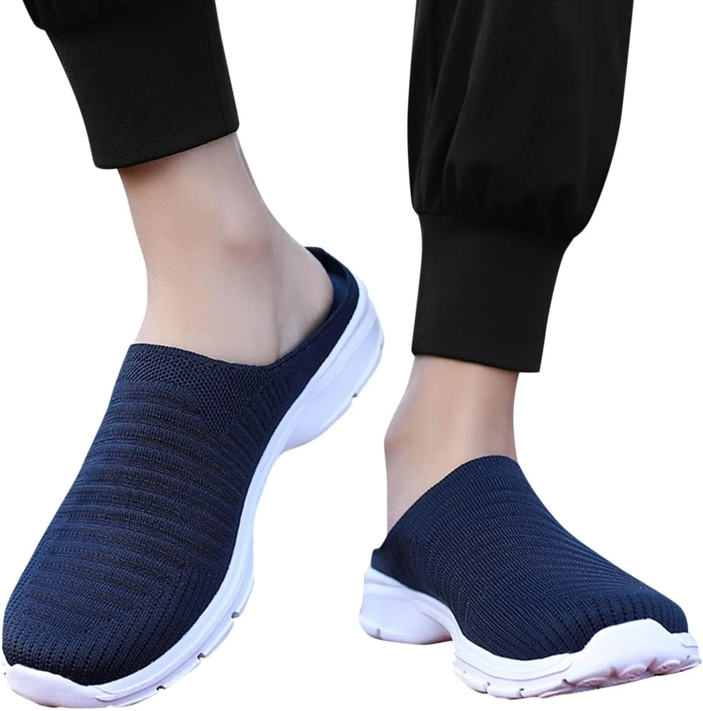 Women's Mesh Breathable Shoes Casual Flying Woven Orthopedic Sneaker Knit Slip On Walking Shoes Wide Width Dress𝐲 Flat𝐬