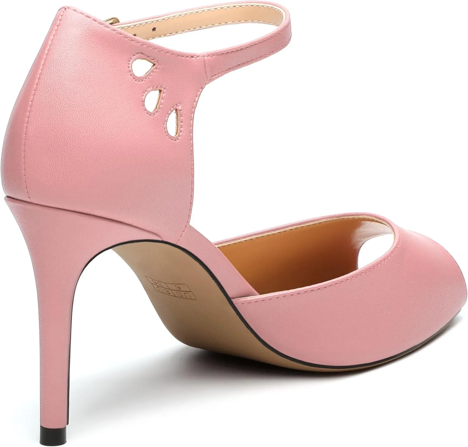 Women's Peep Toe High Heels Ankle Straps Buckles Evening Party Prom Sandals 3.3Inch
