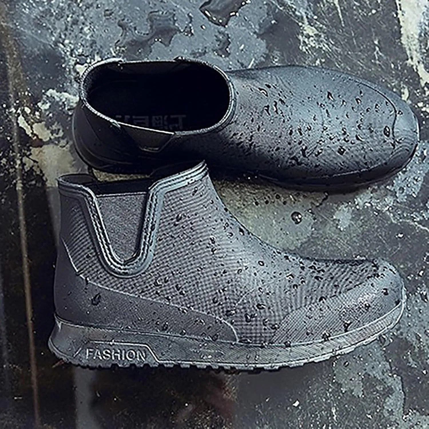 Womens Rain Boots Comfortable Mens Grounded Footwear Booties Black Orthopedic Barefoot Shoes Rain Boots for Women and Men, Waterproof Rubber Women Winter Boots
