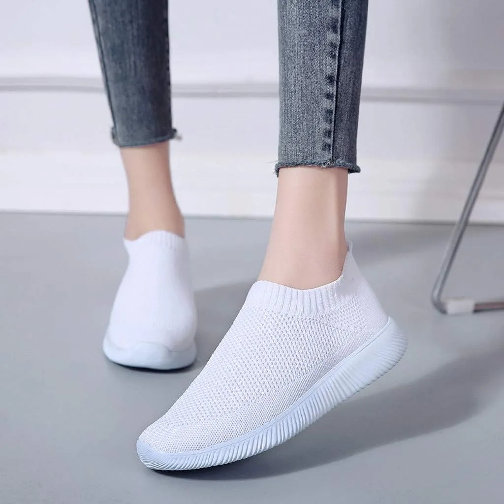 Womens Running Shoes Slip-on Walking Sneakers Non Slip Work Shoes Women Cute Casual Tennis Shoes Black Platform Sneaker Platform Tennis Shoe Loafers Casual Slip On