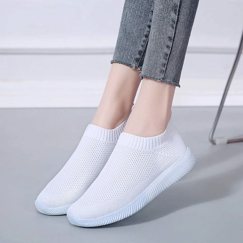Womens Running Shoes Slip-on Walking Sneakers Non Slip Work Shoes Women Cute Casual Tennis Shoes Black Platform Sneaker Platform Tennis Shoe Loafers Casual Slip On