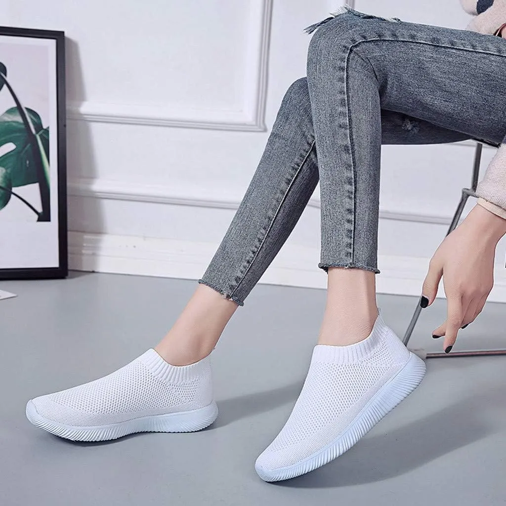 Womens Running Shoes Slip-on Walking Sneakers Non Slip Work Shoes Women Cute Casual Tennis Shoes Black Platform Sneaker Platform Tennis Shoe Loafers Casual Slip On